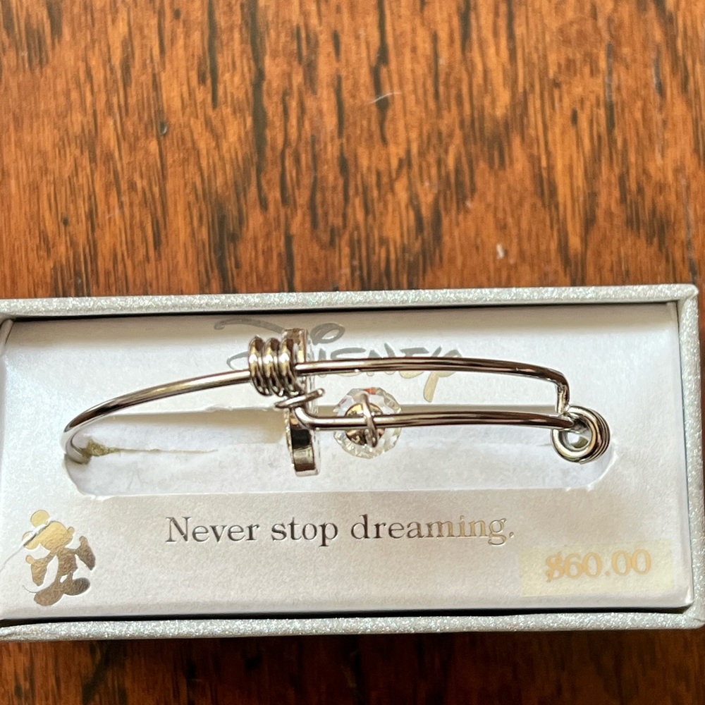 Disney Silver Bangle Bracelet with Anchor Charm